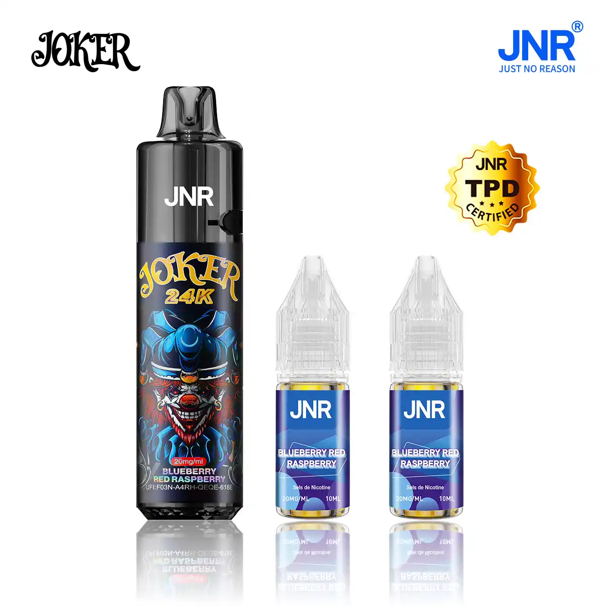 JNR Joker 24000 Puffs - Kit Pod Remplissable et Rechargeable - JNR Vape Puff