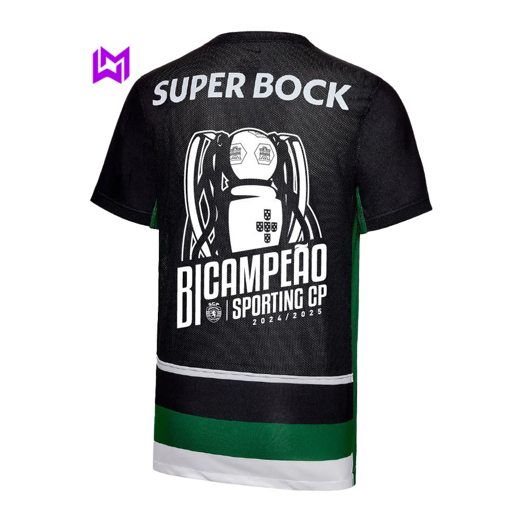 Conjunto Infantil Sporting Principal BICAMPEÃO 2024/25 - MODELO EXCLUSIVO! 🦁🏆