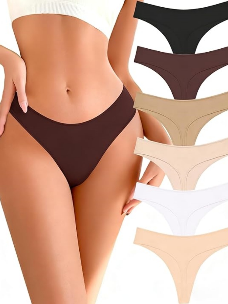 VALENTINIANA Underwear for Women Pack Breathable Thongs
