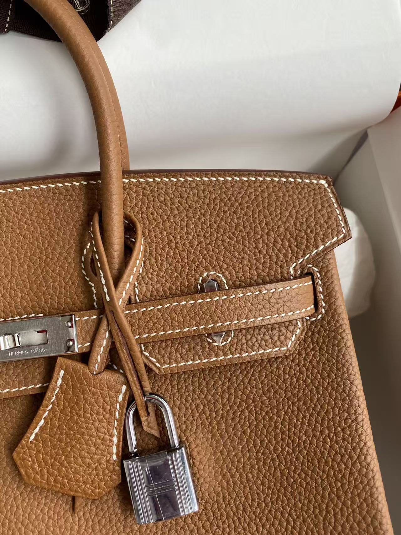 Hermès Birkin 40cm Golden Brown Customized