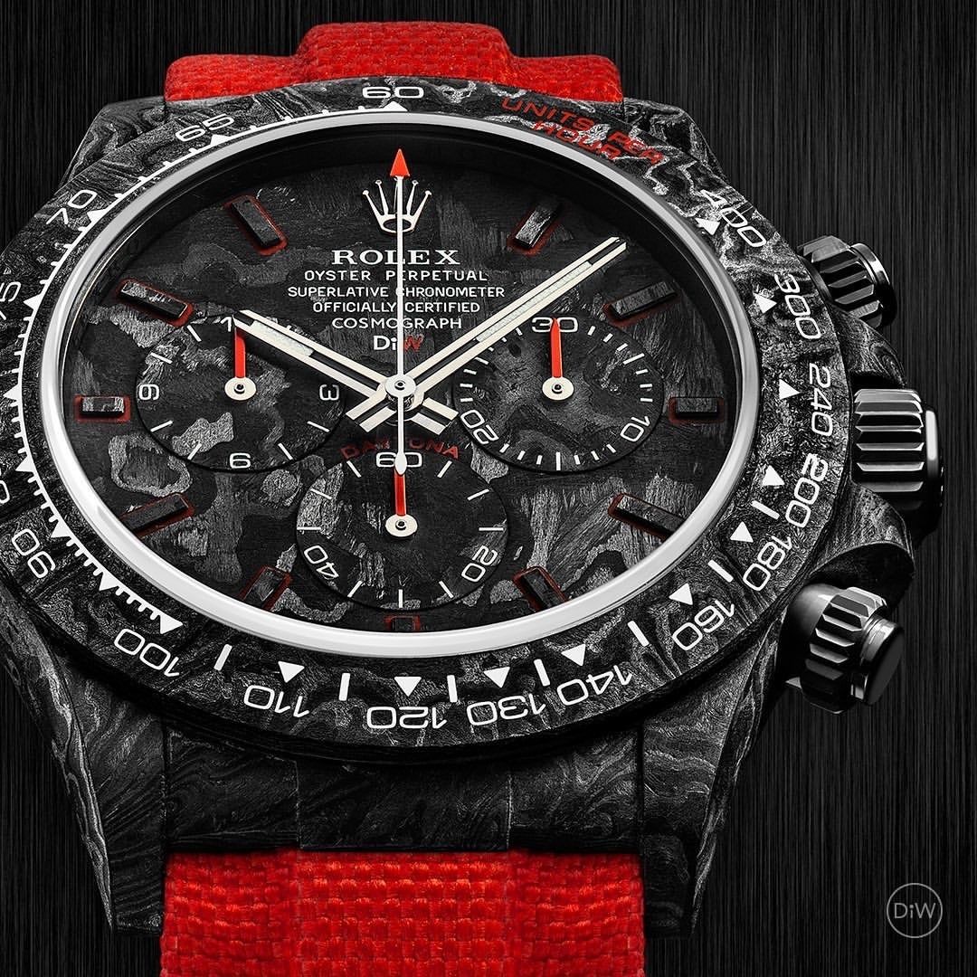 Rolex DiW NTPT Carbon Daytona RED EDITION UNIQUE Piece