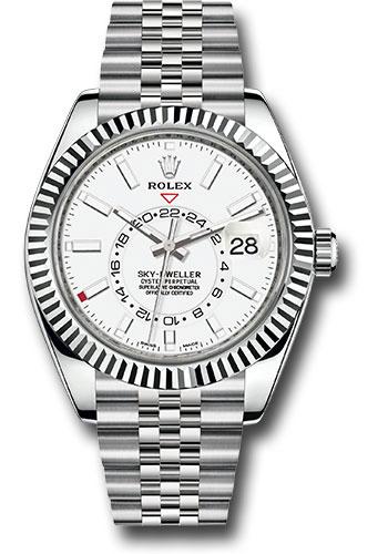 Rolex,Sky-Dweller Oyster Perpetual White Rolesor Sky-Dweller Watch - White Index Dial - Jubilee Bracelet - 326934 wij