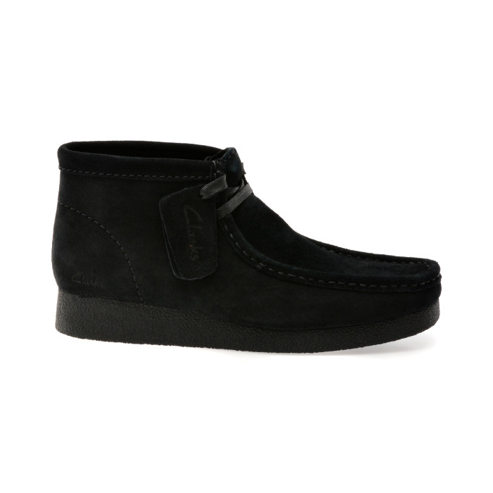 Ghete CLARKS negre, WALLABEE EVO BT, din piele intoarsa