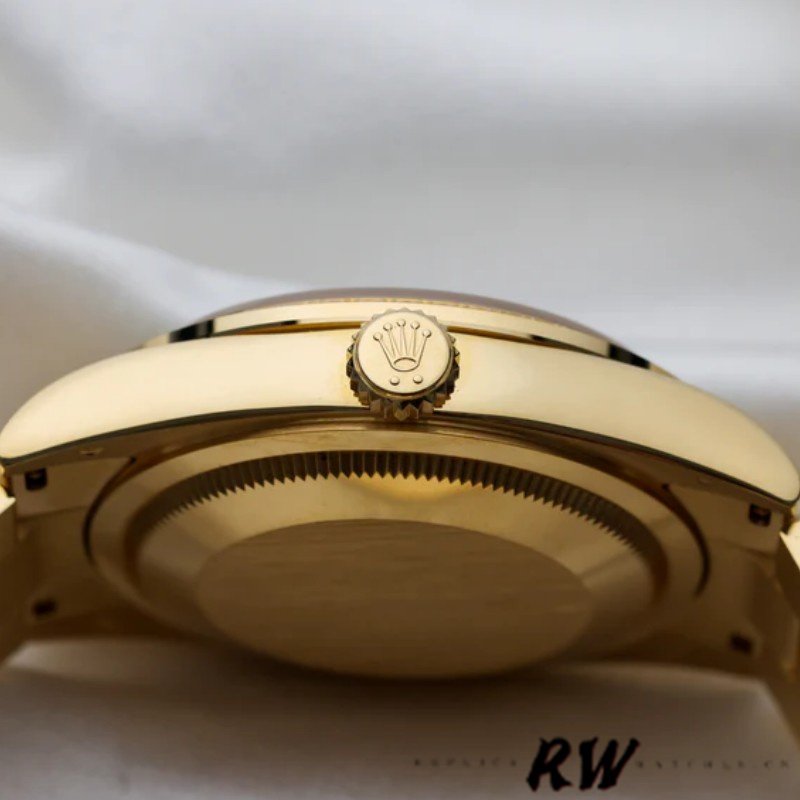Rolex Day-Date 118388 Yellow Gold Silver Diamond Dial 36MM Unisex Replica Watch