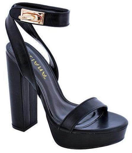 Ankle Strap Platform Chunky High Heel Dress Shoes