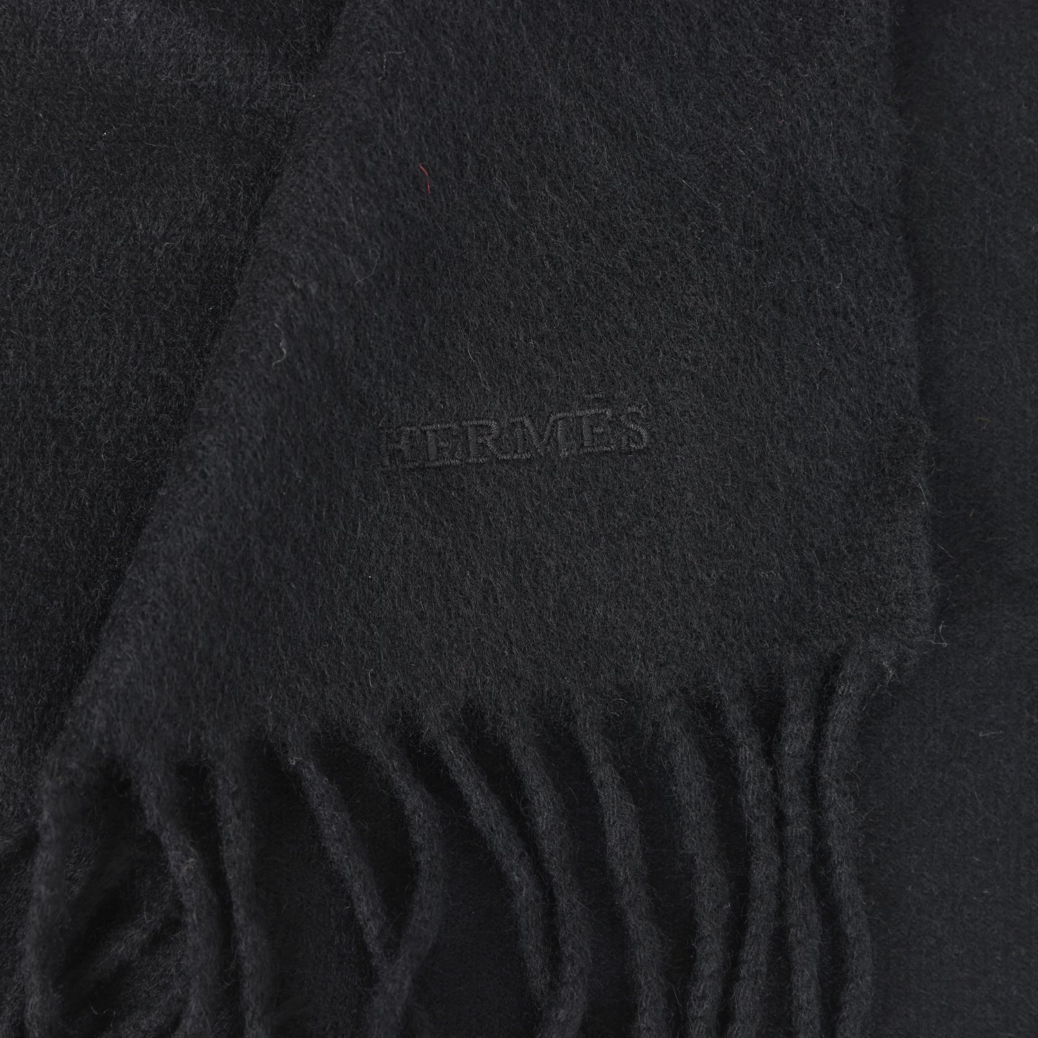 Hermes Black Cashmere Stole