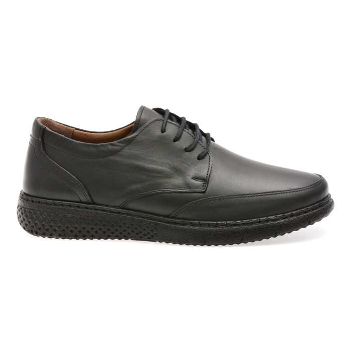 Pantofi BITE THE BULLET negri, RZ002, din piele naturala