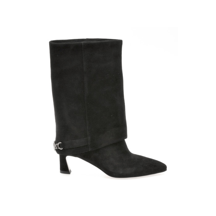 Cizme elegante EPICA negre, 2333F, din piele intoarsa