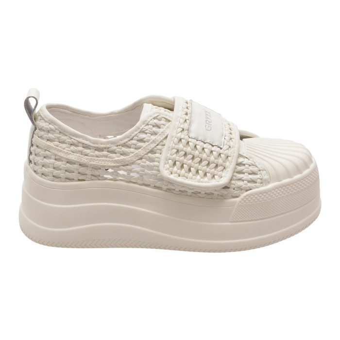 Pantofi sport GRYXX albi, 6771, din piele ecologica