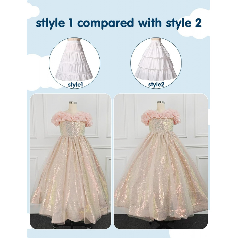 Girls Petticoat 100% Cotton Crinoline Underskirt