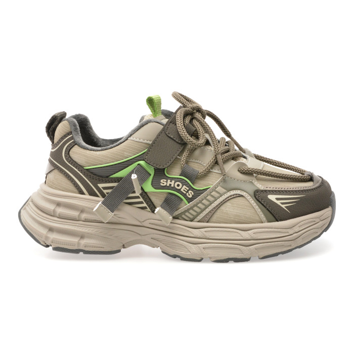 Pantofi sport SELECTION KIDS kaki, 532208, din piele ecologica