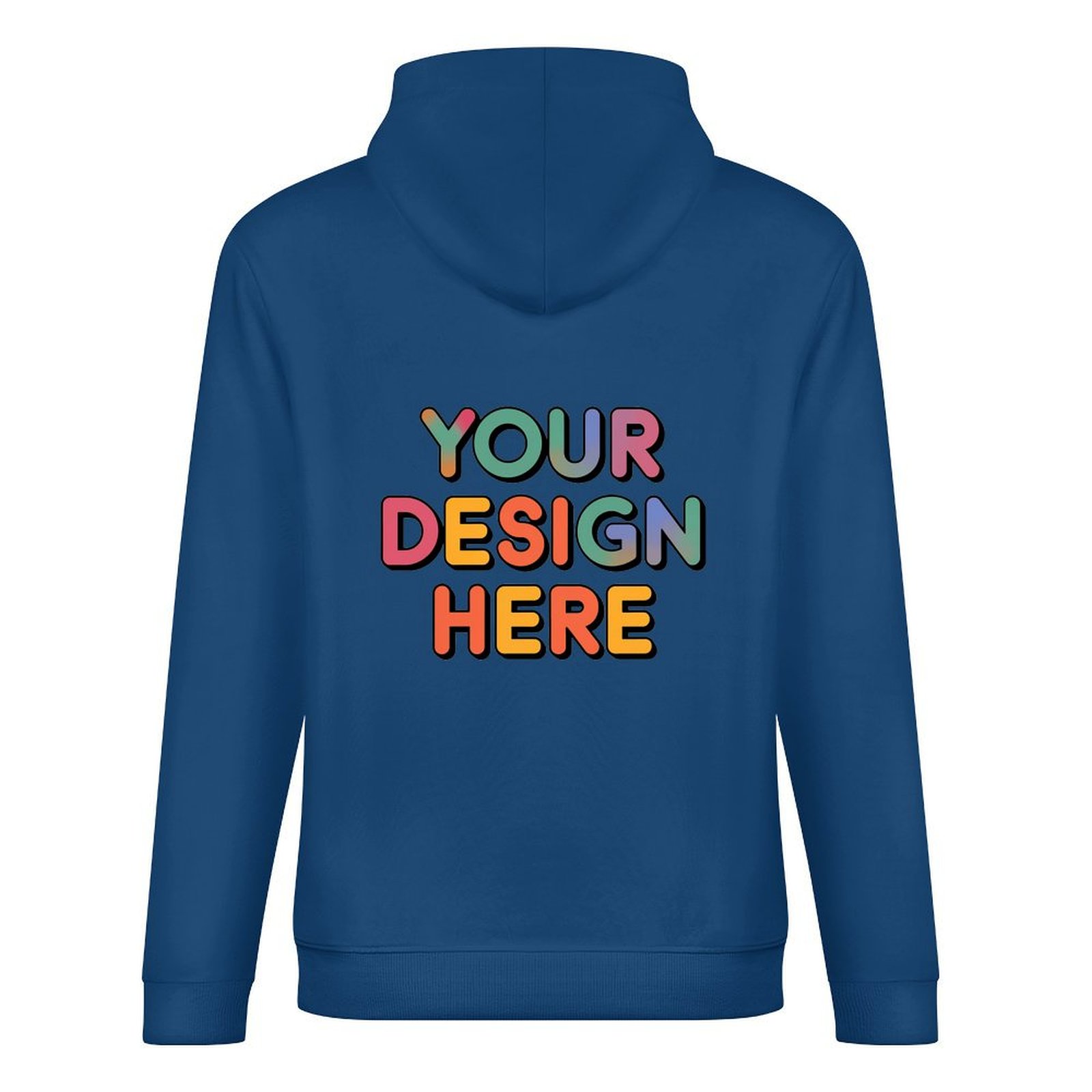 Customized Men’s Pure Cotton Hooded Sweater (Unisex) with Back Print