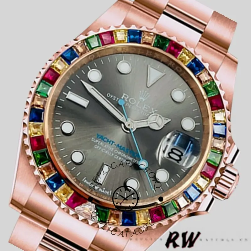 Rolex Yacht-Master 116695 Everose Gold Grey Dial 40MM Mens Replica Watch