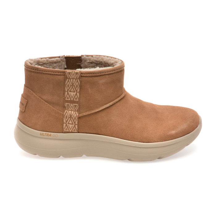 Ghete SKECHERS maro, ON-THE-GO ENCORE, din piele intoarsa