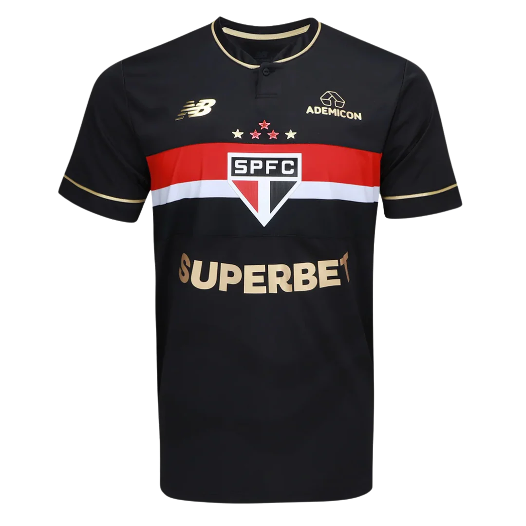 Camisa Sao Paulo Tricolor Third 25/26 - Preta - Fan version
