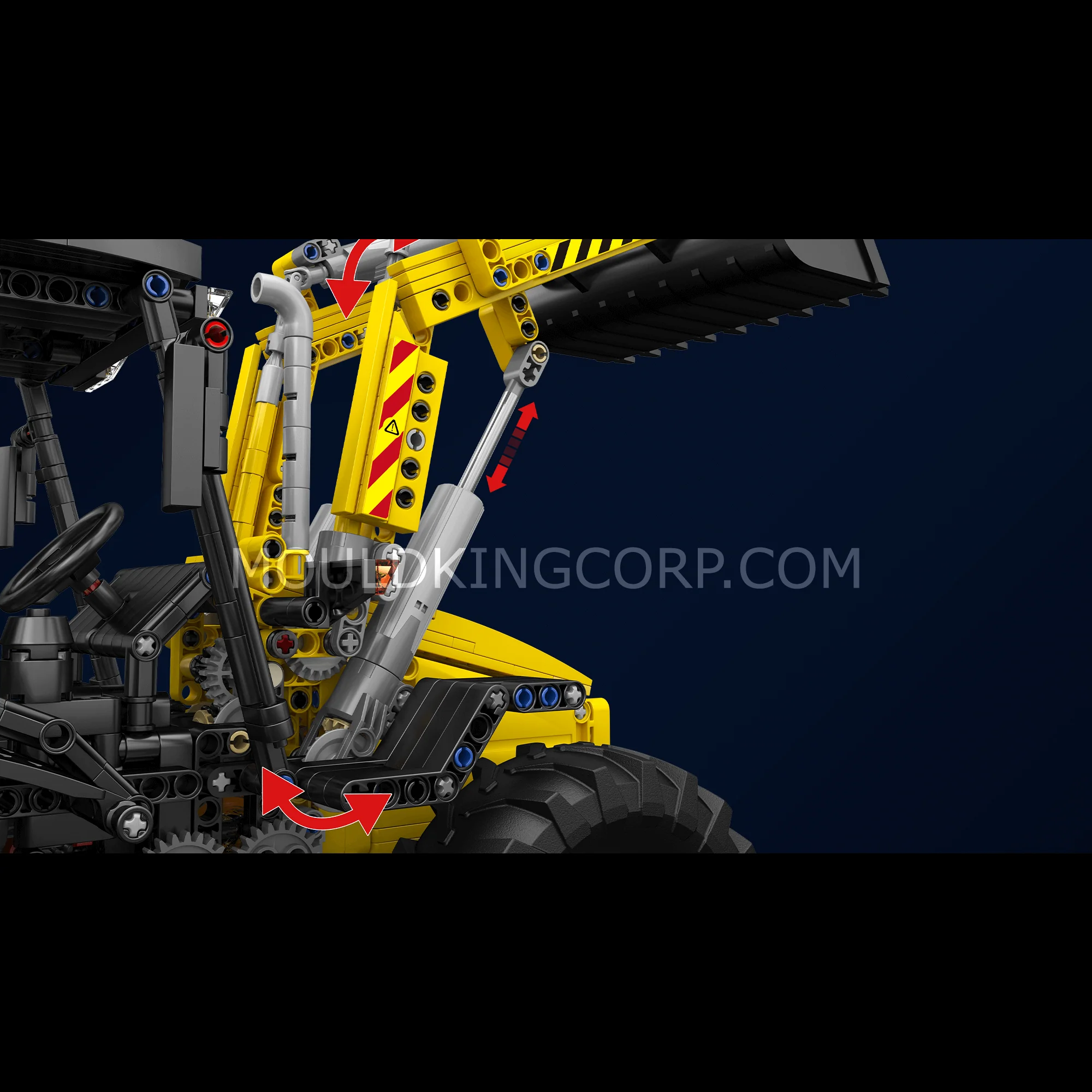 Mould King 17036 Backhoe Loader Remote Controlled Building Set | 2,239 PCS