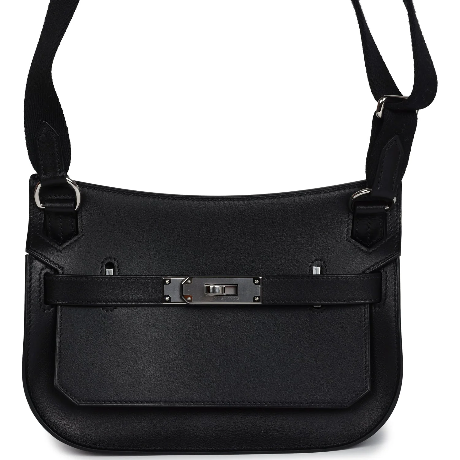 Hermes Jypsiere Mini Black Evergrain Palladium Hardware