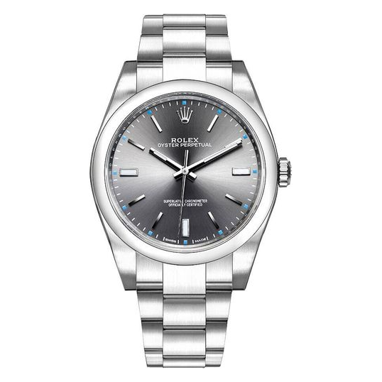 Rolex Oyster Perpetual 39 Dark Rhodium Men's Watch 114300-0001