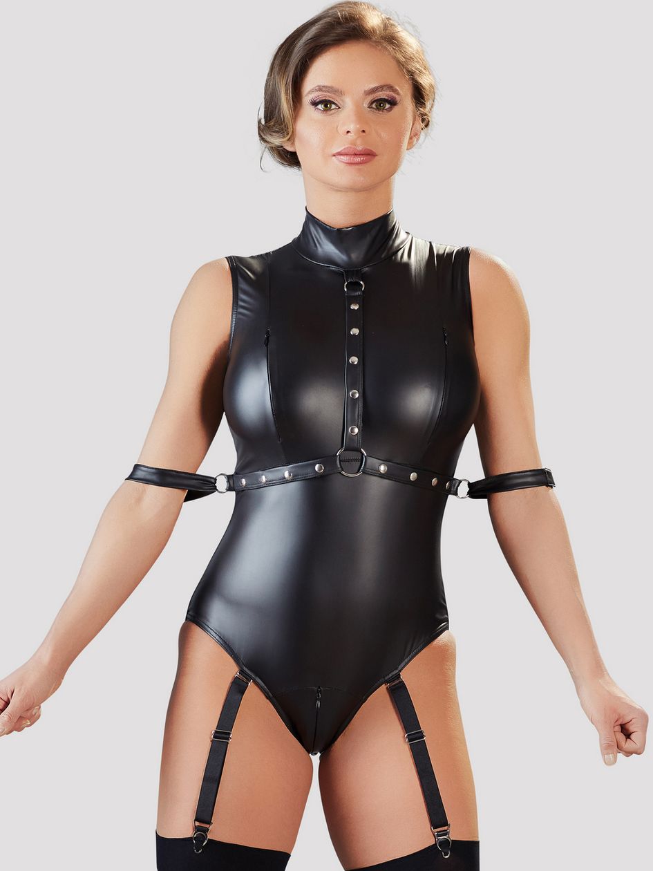 Cottelli Wet Look Body with Arm Restraints