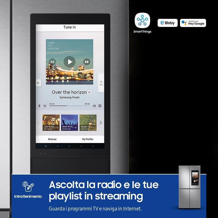 SAMSUNG - Frigorifero 4 porte RF65DG9H0ESREF Classe E 637 lt-Inox Spazzolato