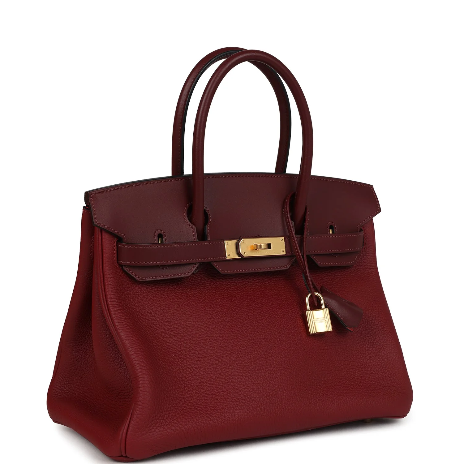 Hermes Birkin 30 Rouge H Verso Sombrero and Clemence Touch Gold Hardware