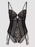 Lovehoney Parisienne Charm Black Lace Crotchless Body