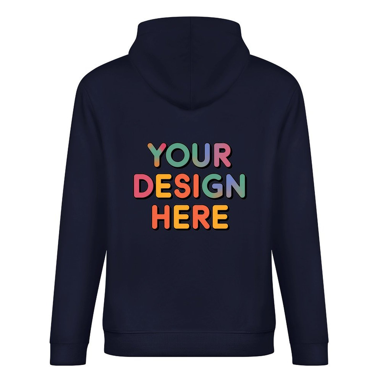 Customized Men’s Pure Cotton Hooded Sweater (Unisex) with Back Print