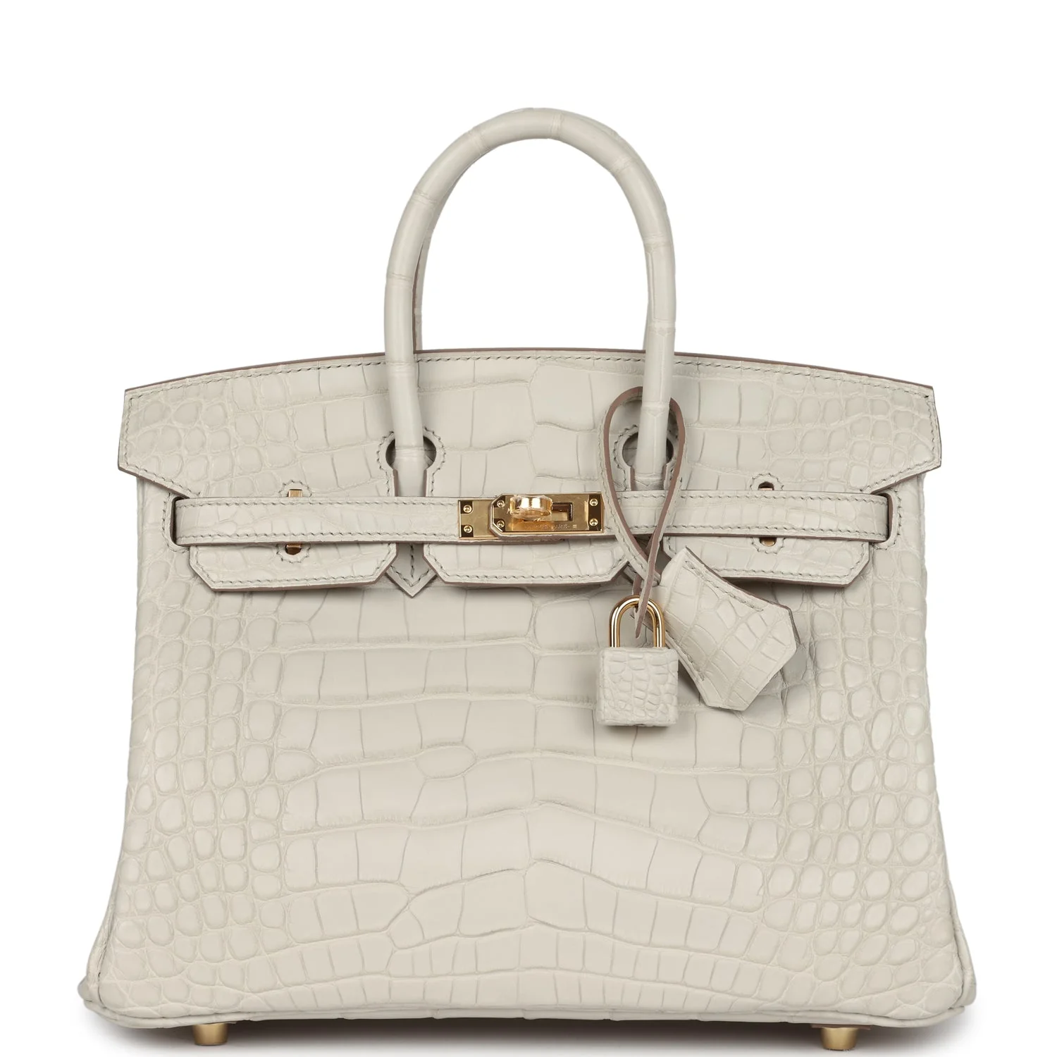 Hermes Birkin 25 Beton Matte Alligator Gold Hardware