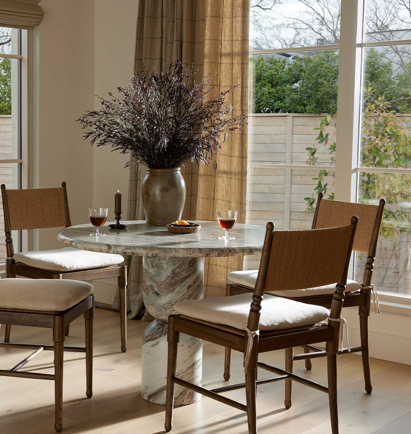 Figueroa Round Marble Dining Table