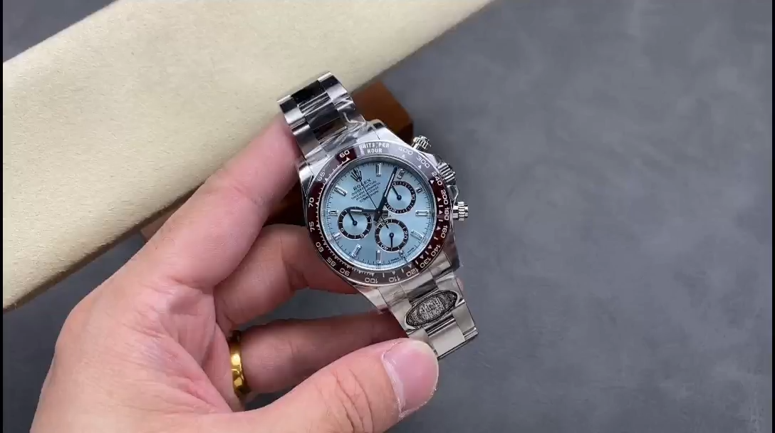 Rolex Platinum Cosmograph Daytona Ice Blue Index Dial Oyster Bracelet 126506 0001
