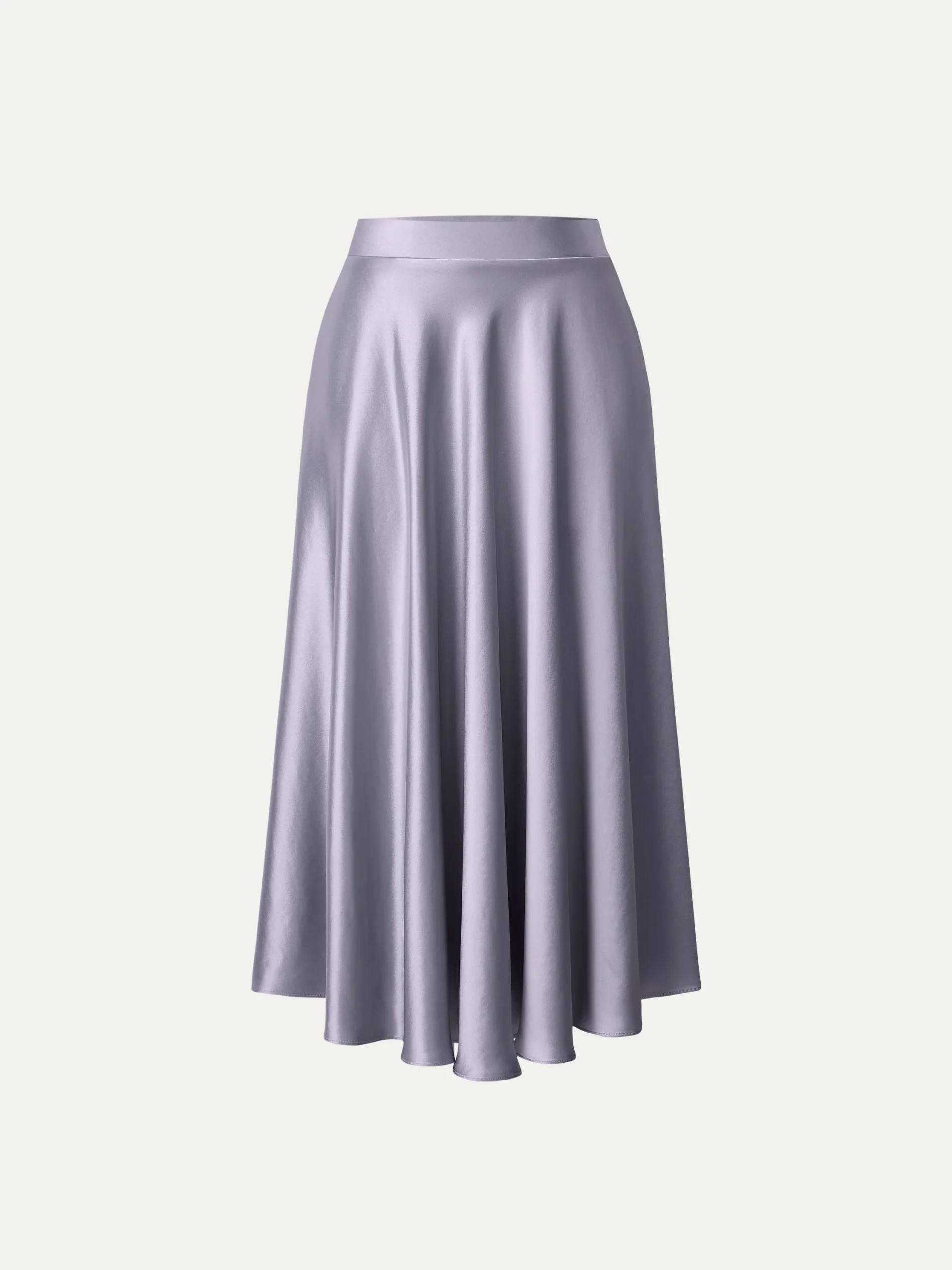 Bias-cut Acetate Maxi Circle Skirt with Pockets