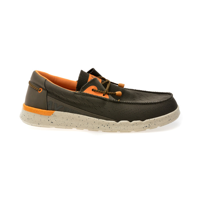 Mocasini REPLAY kaki, MM1110T, din material textil
