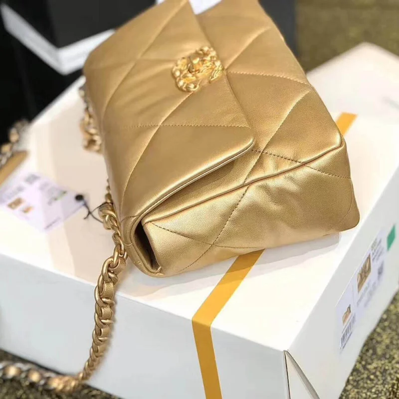 Chanel 19 Flap Bag As1160 Gold