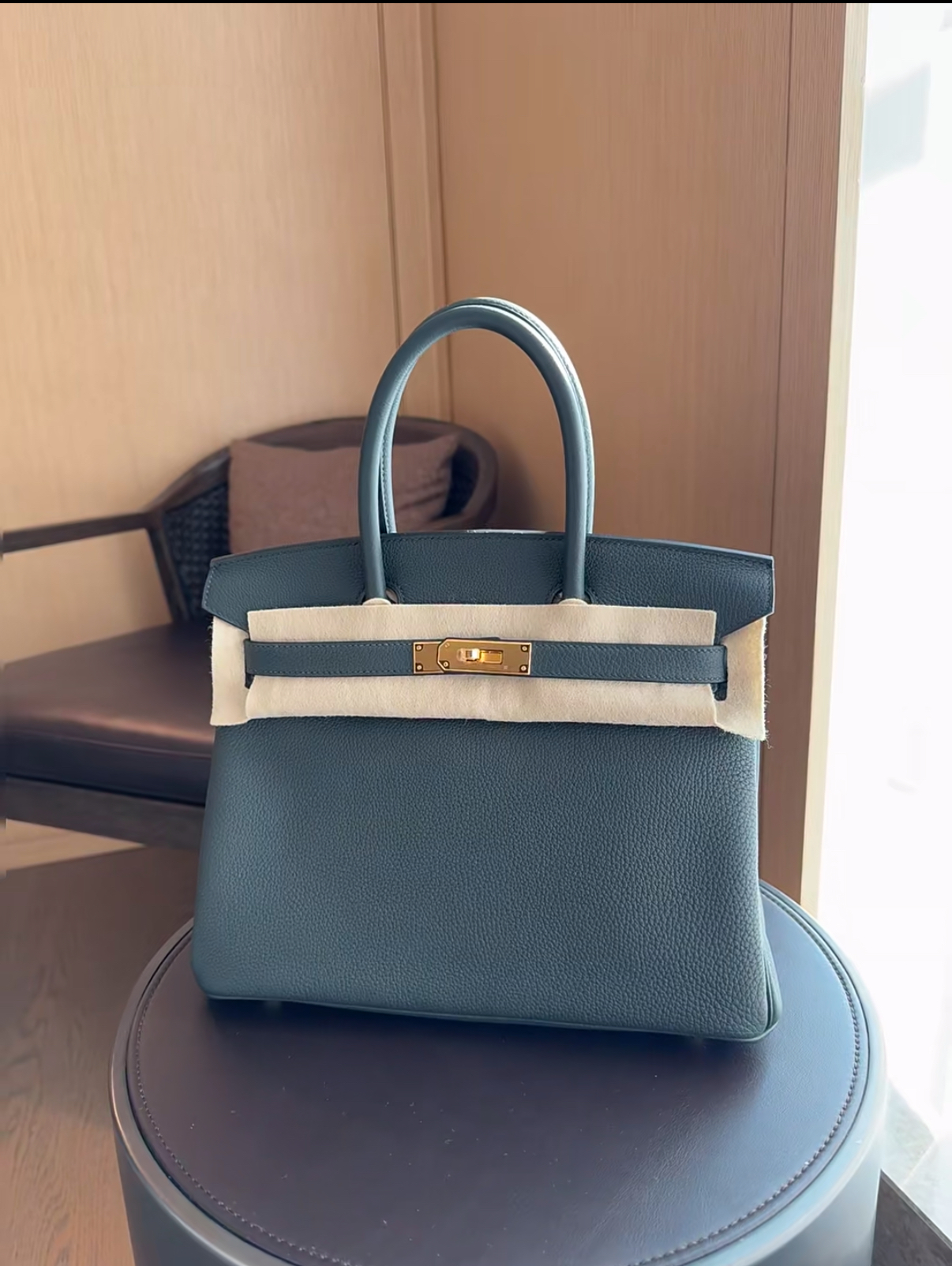 Hermès Birkin 25-35 Emerald TOGO Custom