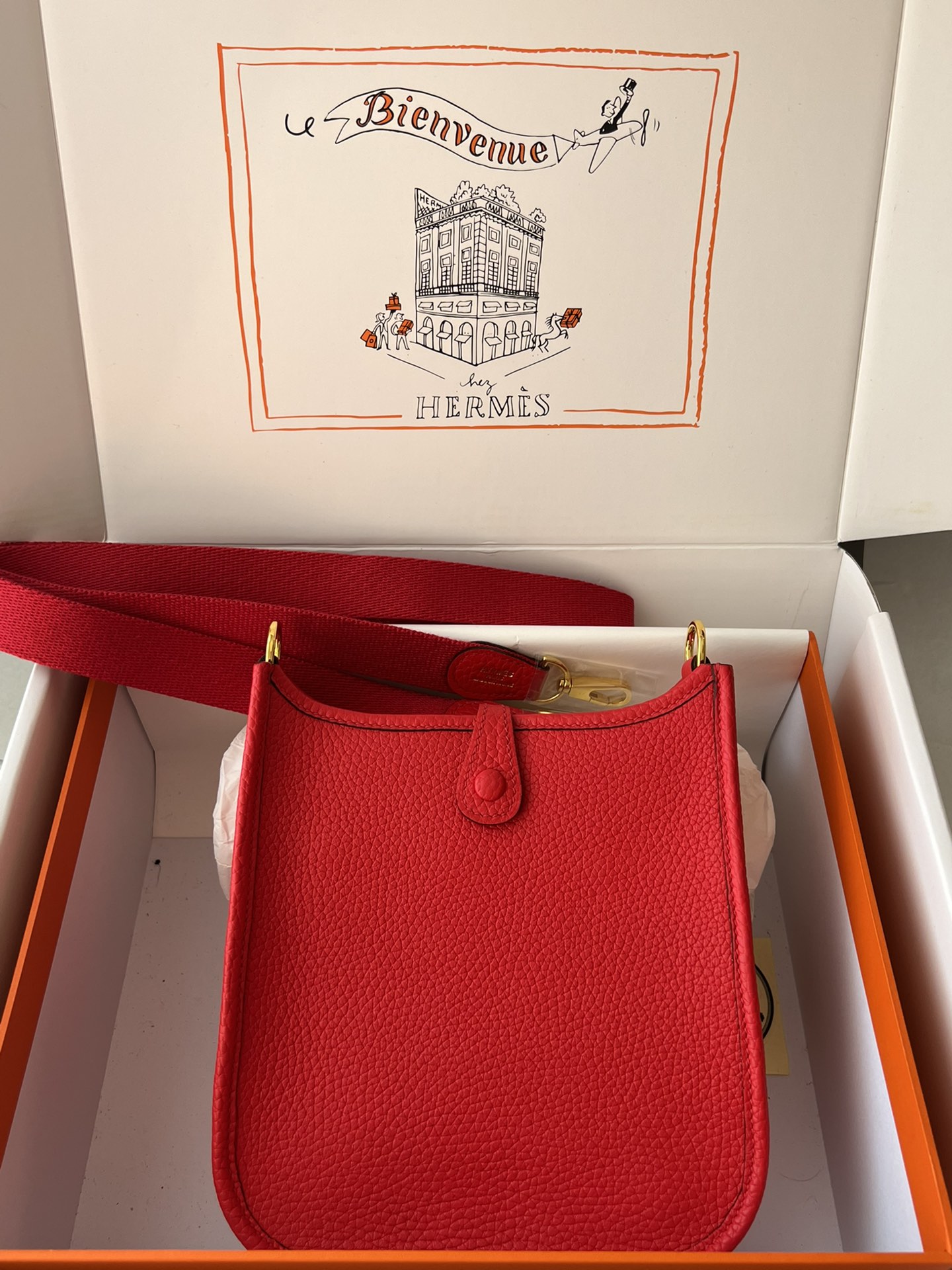 Hermes Evelyn 𝖬𝗂𝗇𝗂 17 Gold Hardware-Top master
