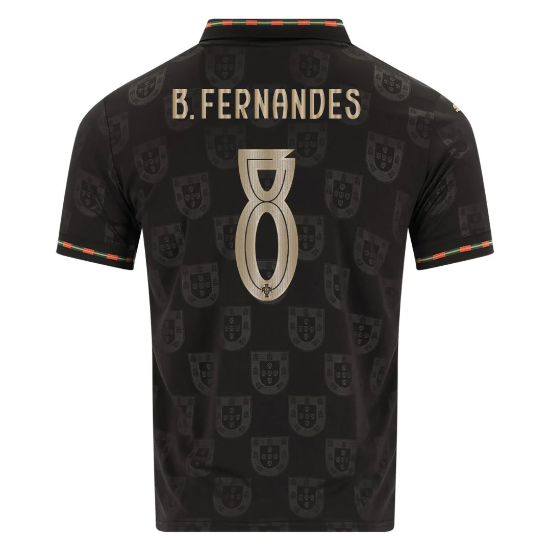 Portugal Fan Jersey Black Panther 2025/26 - #7 Ronaldo, #13 Eusebio, #8 B. Fernandes