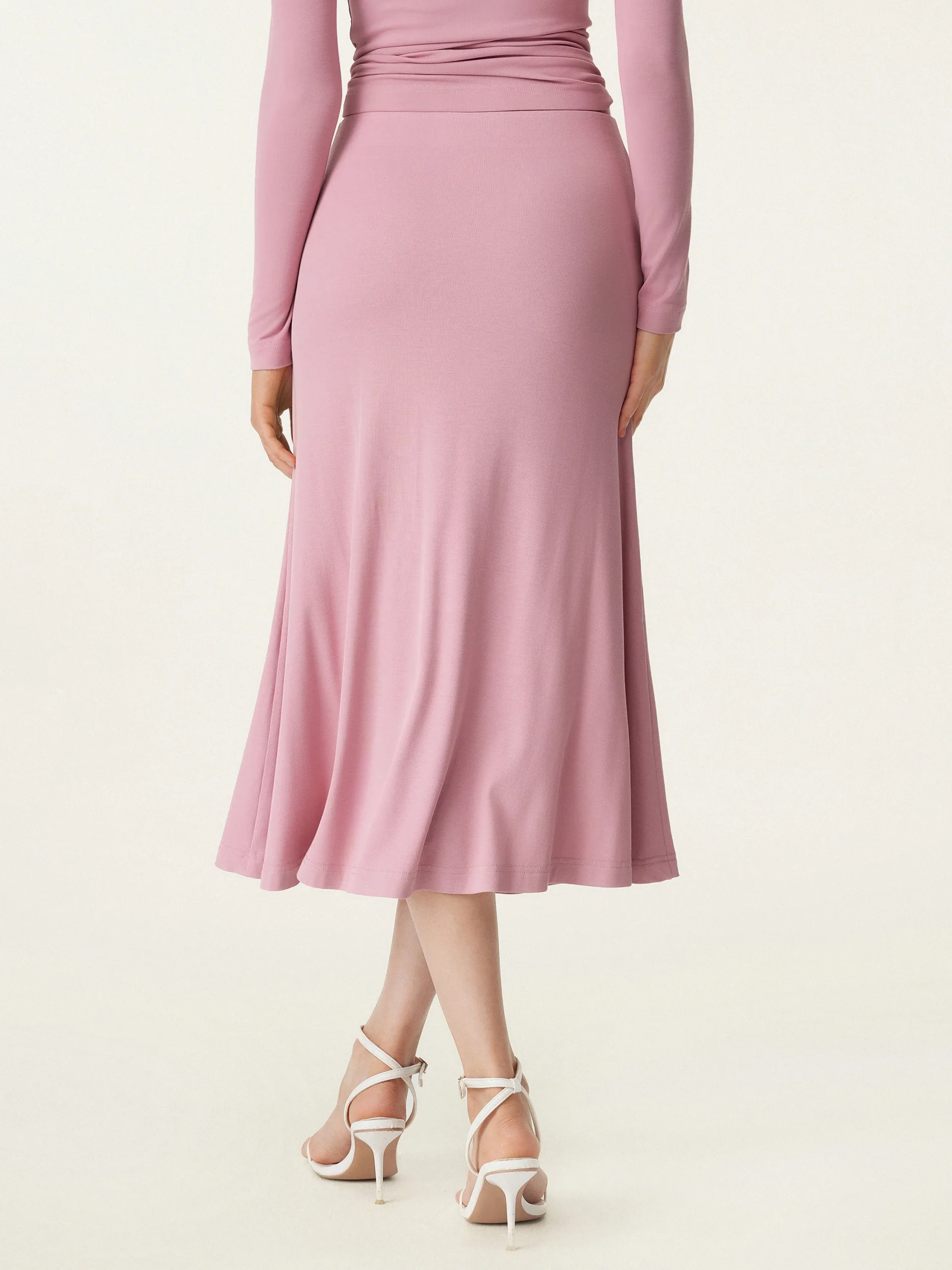 Breezy Pull-on Mermaid Midi Skirt