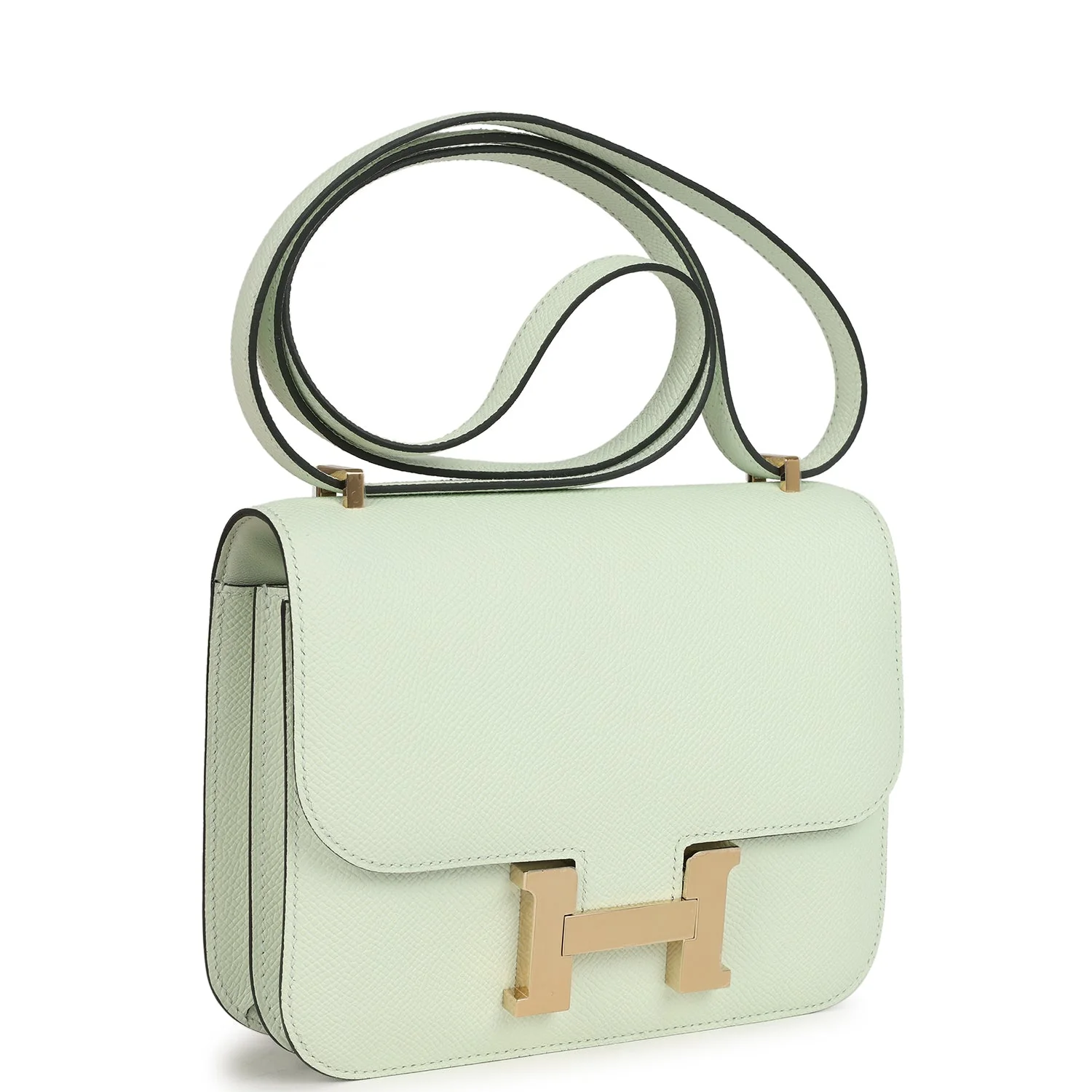Hermes Constance 1-18 Vert Fizz Epsom Permabrass Hardware
