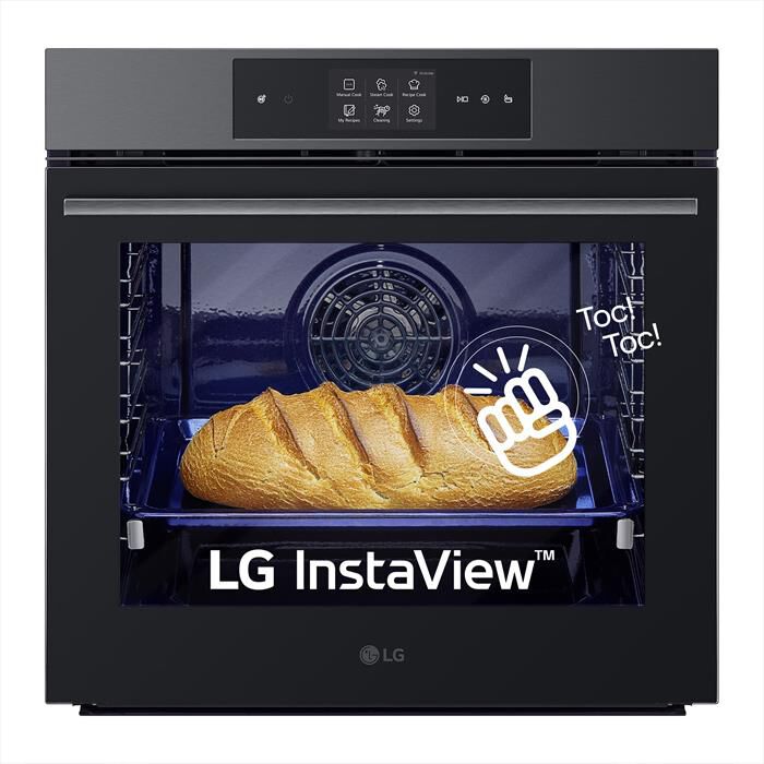 LG - Forno incasso elettrico INSTAVIEW WSED7665B A++-Black Steel