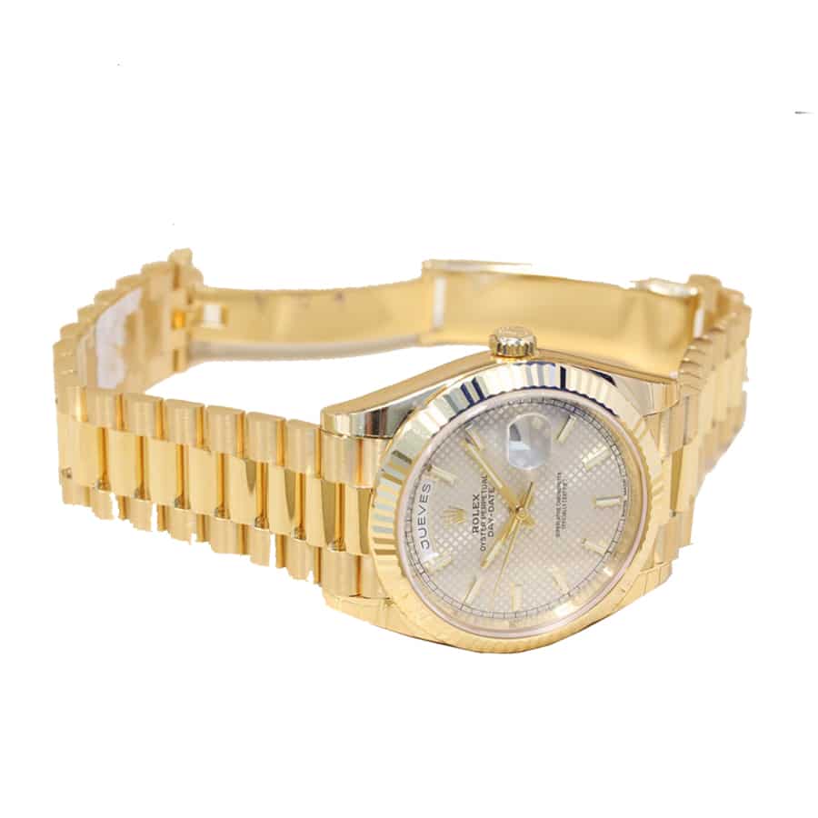 Rolex Diogonal Silver Replica