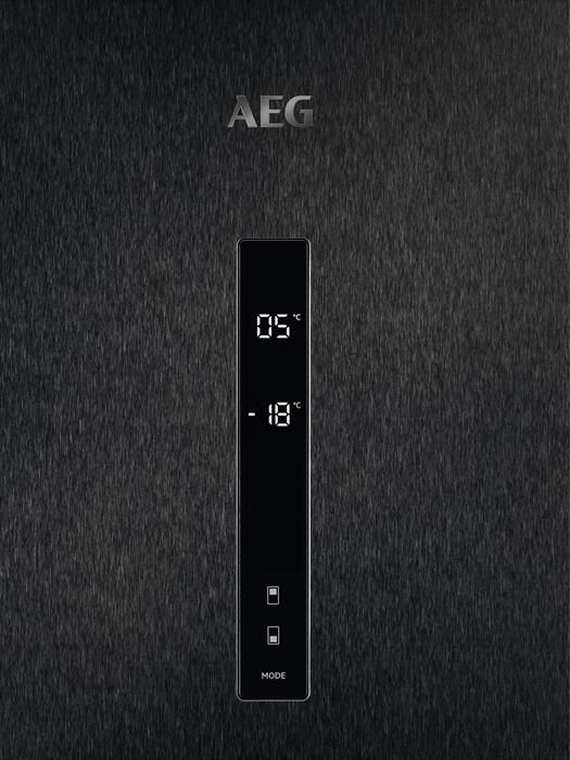 AEG - Frigorifero combinato RCB736E5MB Classe E 379lt-Acciaio inox nero