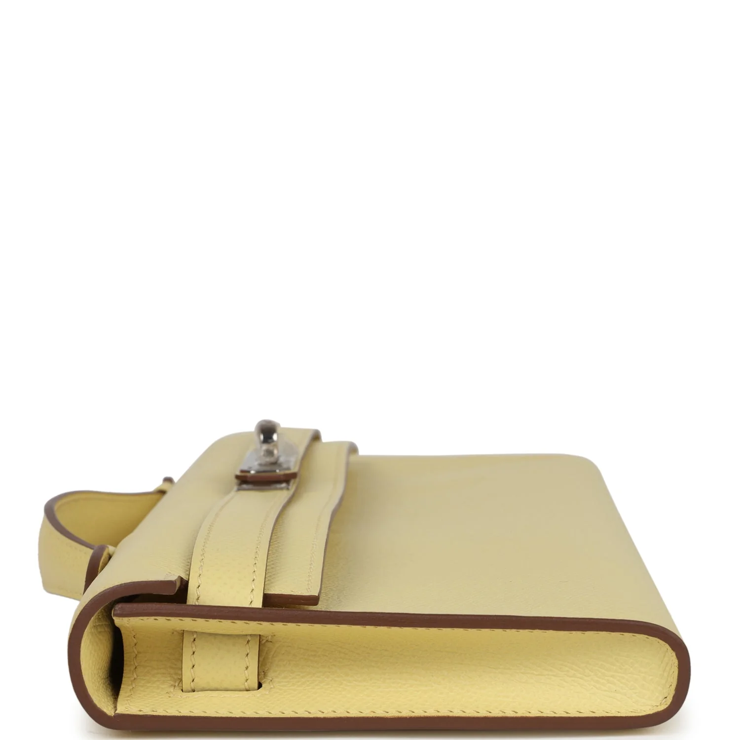 Hermes Kelly Cut Jaune Poussin Epsom Palladium Hardware