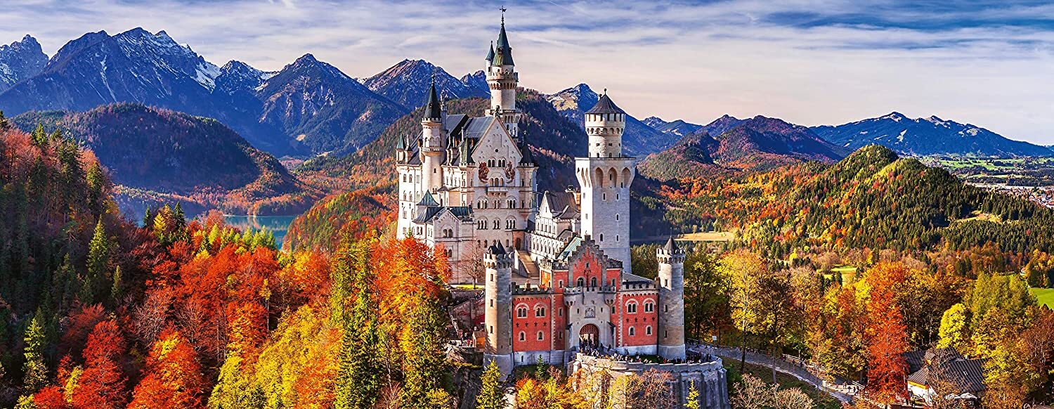 Deutschland Collection :  Castle, Bavaria 1000 Piece Panorama Puzzle