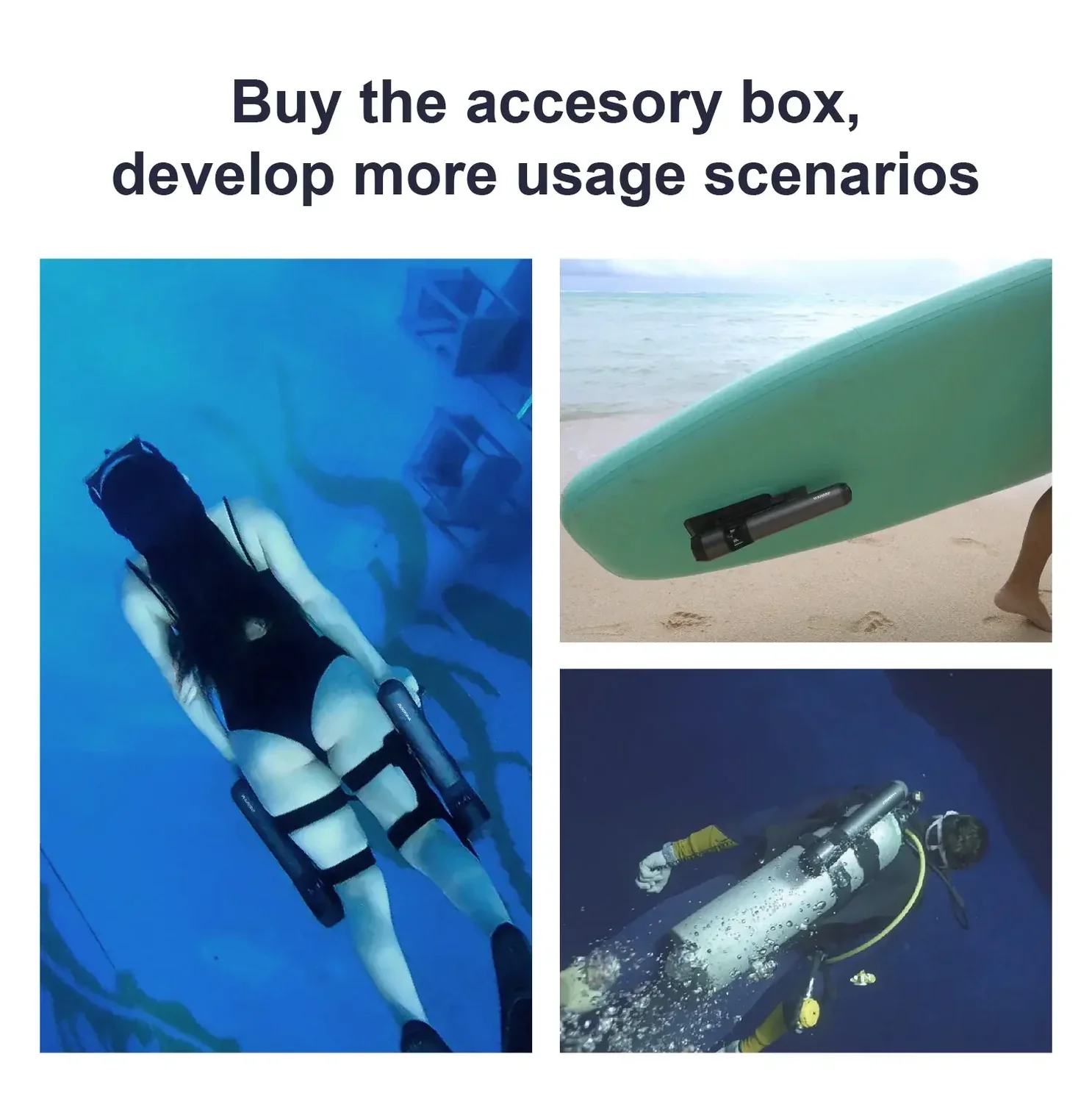 HAVOSPARK HS-S2 Electric Underwater Scooter – 60m Depth, 1.4kg Lightweight, USB-C Fast Charging