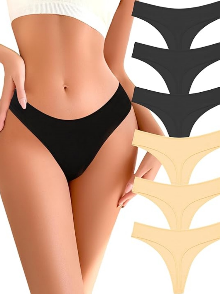 VALENTINIANA Underwear for Women Pack Breathable Thongs