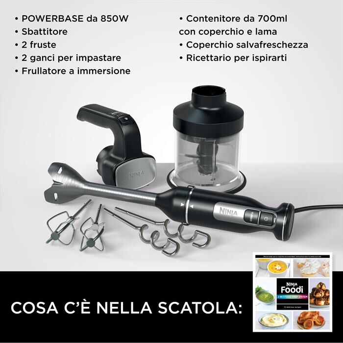 NINJA - Frullatore 3 in 1 POWERBASE CI100EU-nero