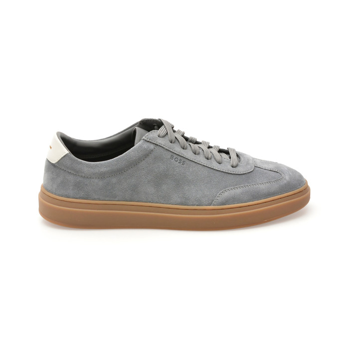 Pantofi sport BOSS gri, 8715, din piele intoarsa