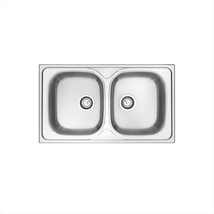 GLEM GAS - Lavello lineare GL286IX 2 vasche-Inox