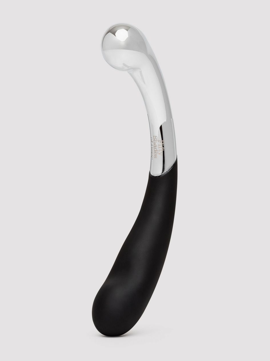 Fifty Shades of Grey Sweet Pressure Dark Steel and Silicone Double-Ended Dildo