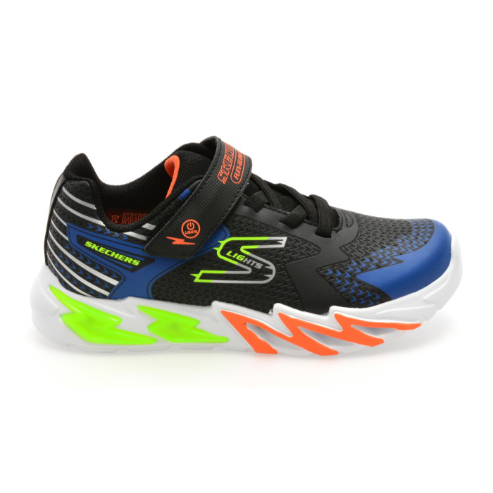Pantofi sport SKECHERS negri, FLEX-GLOW BOLT, din material textil